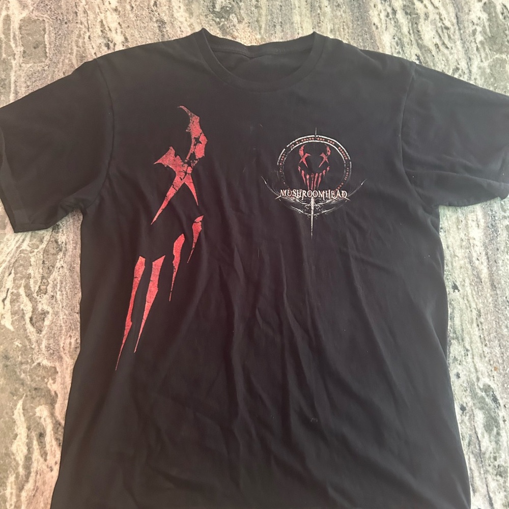 y2k mushroom head band t shirt ~M